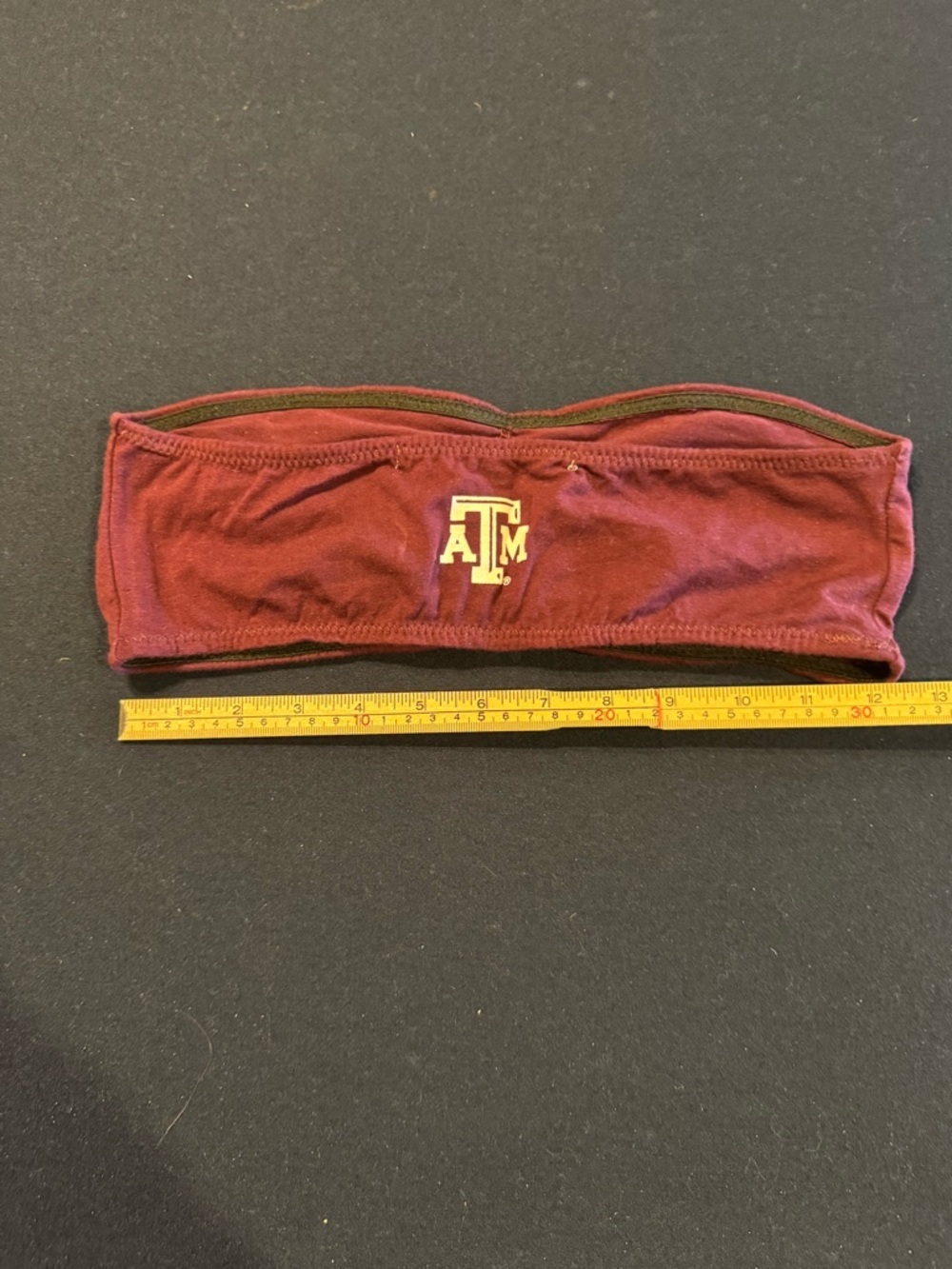 Texas A&M Maroon Strapless Bandeau Sz L